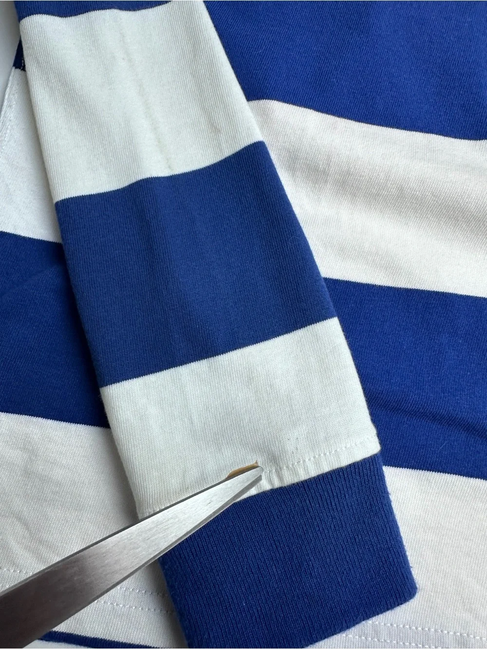 Vintage Women’s Polo Ralph Lauren Nautical Rugby Shirt Size Large Slim Fit - Picture 14 of 16